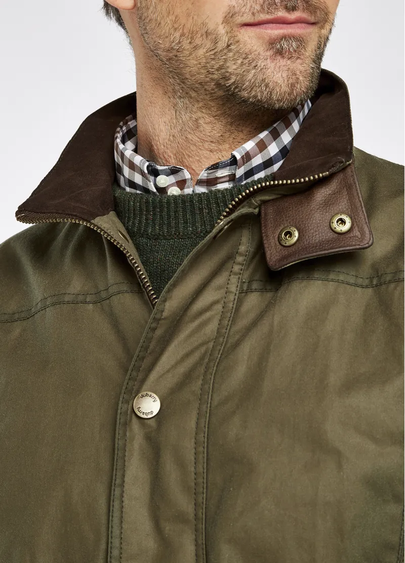 Dubarry Mens Carrickfergus Waxed Jacket Dusky Green-3